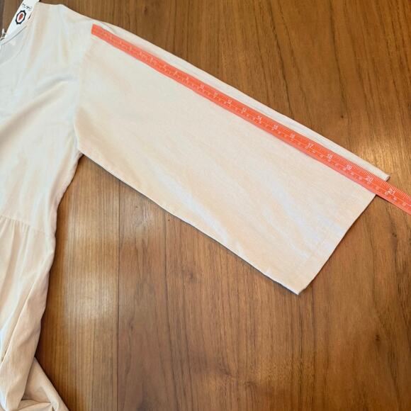 Buddha Trends Maxi Dress Size XL Mia Oversized Pleated Beige Cotton - Picture 10 of 12